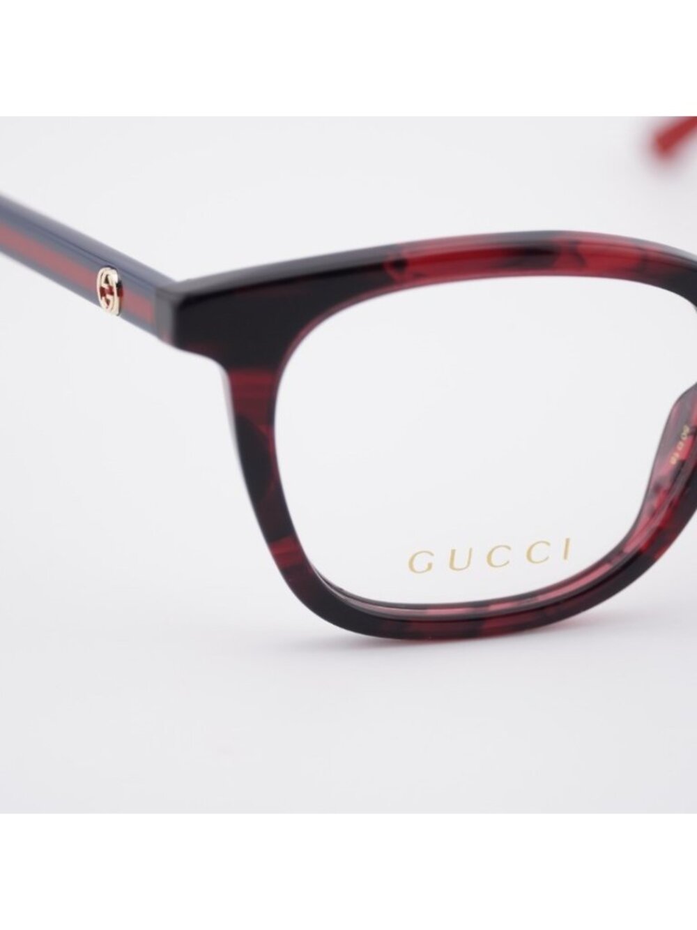 Gucci GG1864O 003 Eyeglasses Red Havana 50mm Square Frame - Picture 8 of 12